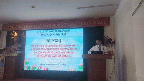 Hội nghị tập huấn thực hiện bình đẳng giới và giải quyết những vấn đề cấp thiết đối với phụ nữ và trẻ em năm 2026